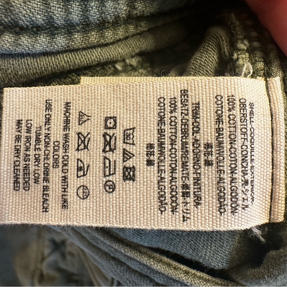 Free People Olive Cargo Shorts with Lace Detail - Picture 6 of 6